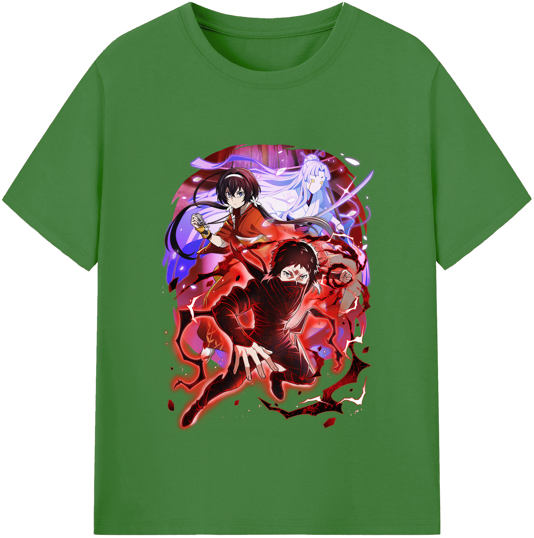 （画像用） 文豪ストレイドッグス Bungo Stray Dogs レディースカジュアルプリントTシャツ（綿100％）